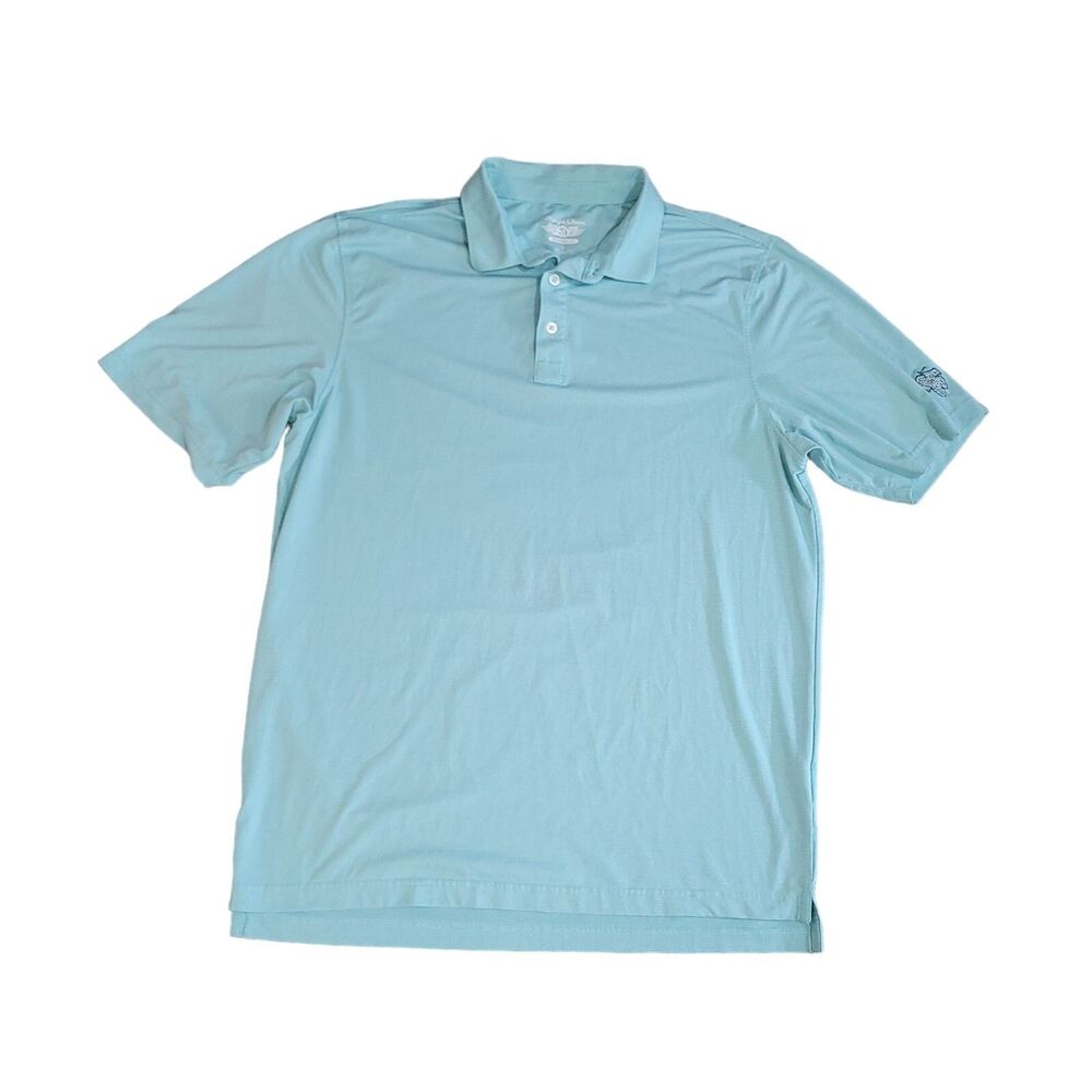 Straight Down Shirt Men's Large Blue Golf Polo Performance Activewear Stretch